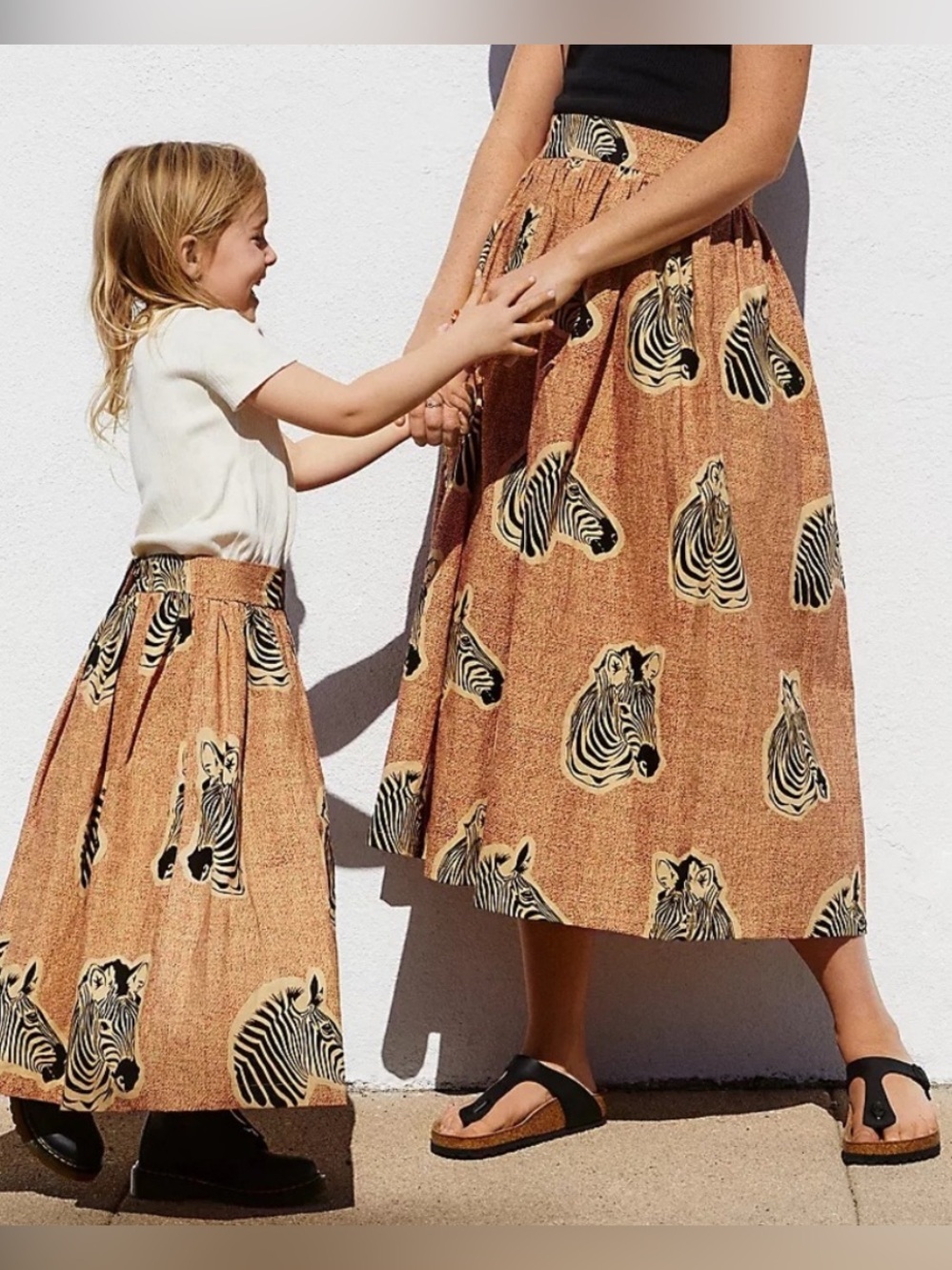 ANTHROPOLOGIE x SIKA cotton zebra print midi skirt size 2 petite